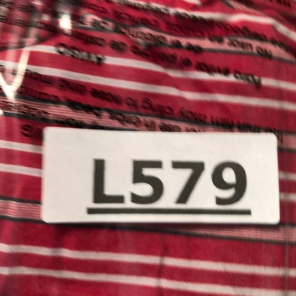 Vintage Chaps Shirt L Red Striped Long Sleeve Easy Care Casual Button Up Pocket - Picture 11 of 11